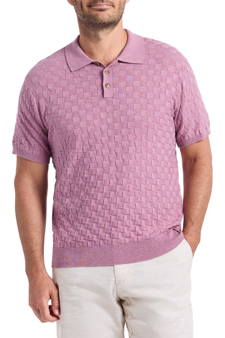 Hampson Cotton Polo Sweater, Main, color, LIGHT PINK