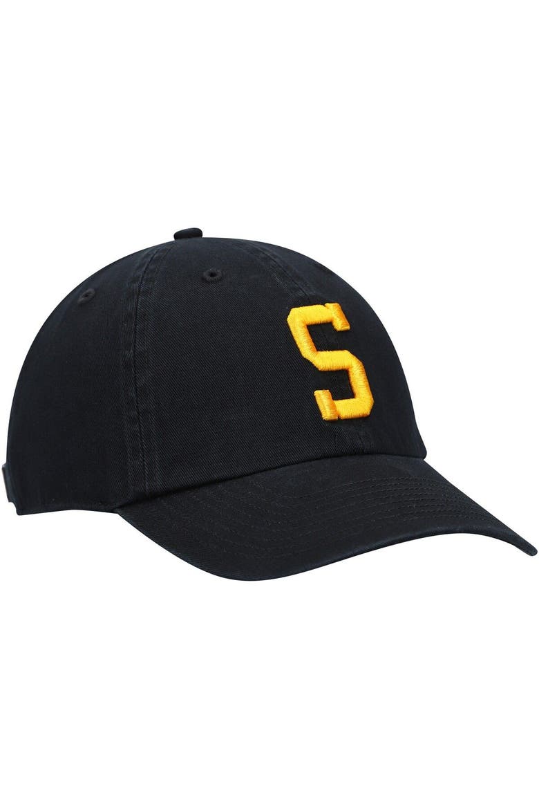 Men's '47 Pittsburgh Steelers Clean Up Alternate Adjustable Hat, Alternate, color, BLACK
