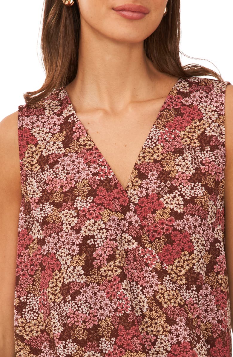 Halogen<sup>®</sup> Floral Print Surplice Sleeveless Blouse, Alternate, color, 