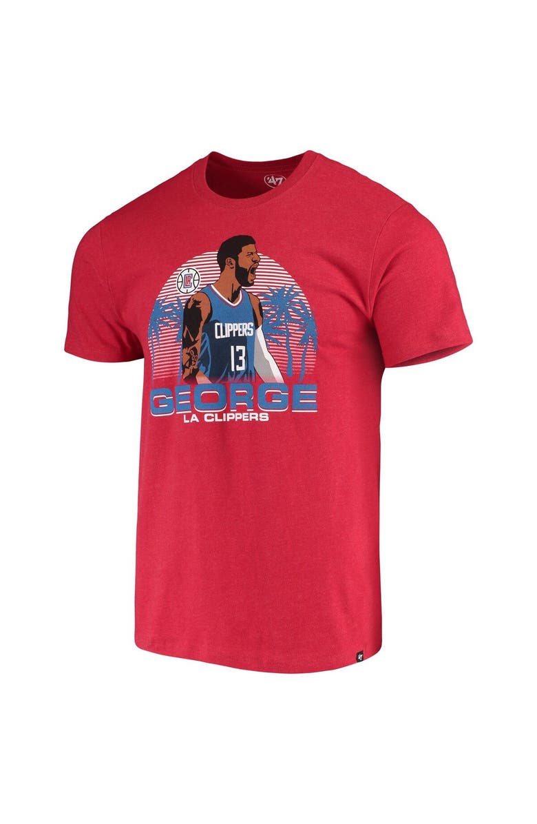 '47 Men's Paul George Red LA Clippers Player Graphic T-Shirt, Alternate, color,