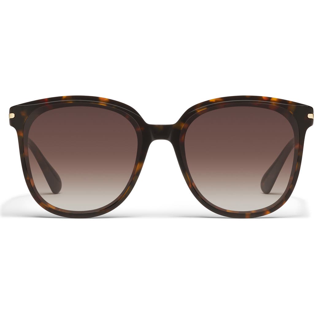 Quay Rent Free 55mm Round Sunglasses In Brown