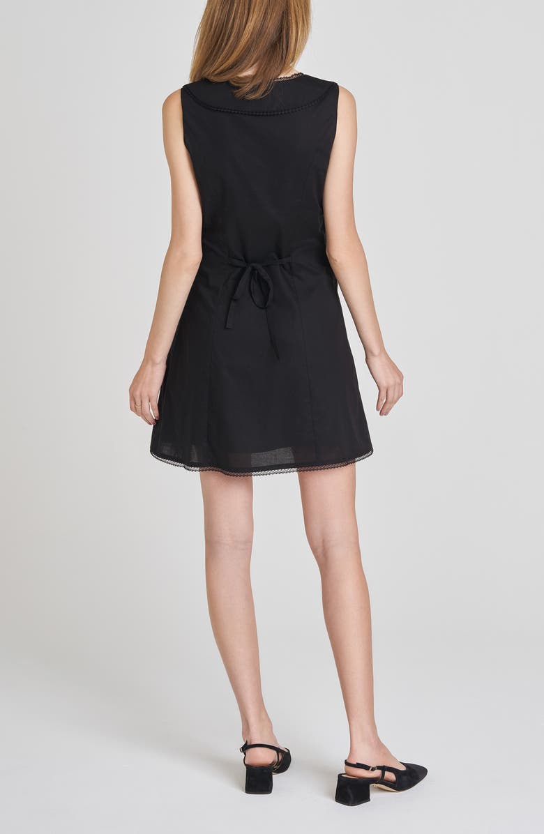 WAYF Poppy Cotton Minidress, Alternate, color, Black