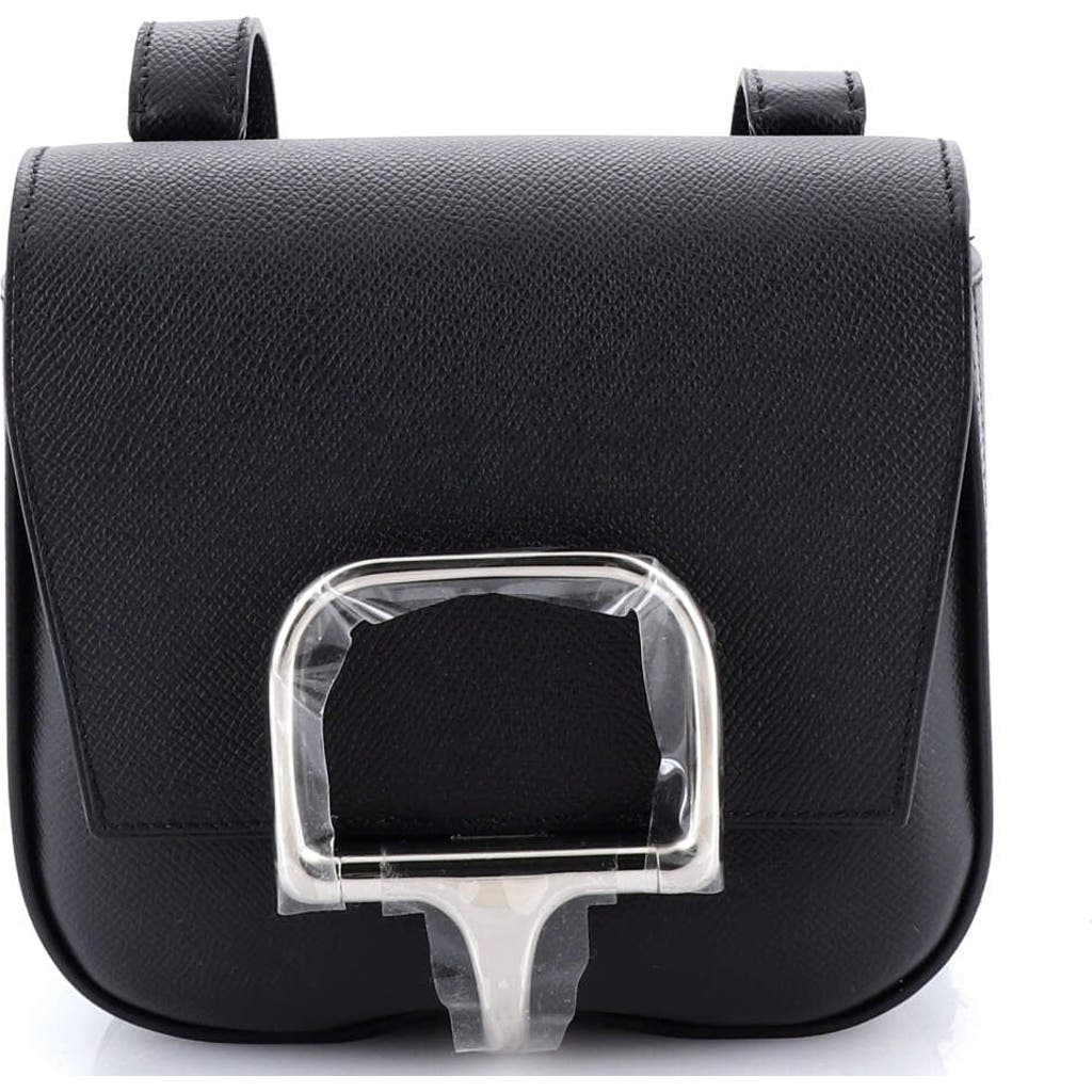 Pre-owned Hermes Hermes Della Cavalleria Shoulder Bag Epsom Mini In Black