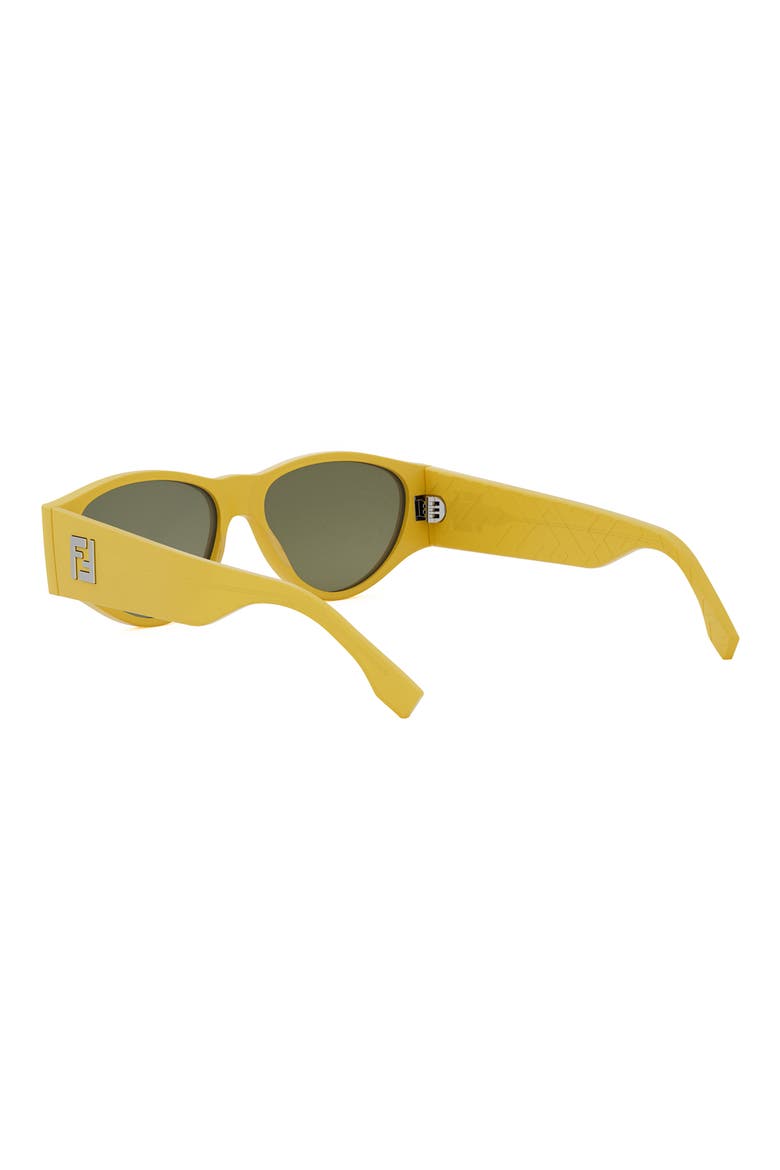 FF 55mm Oval Sunglasses, Alternate, color, SHINY YELLOW / GREEN