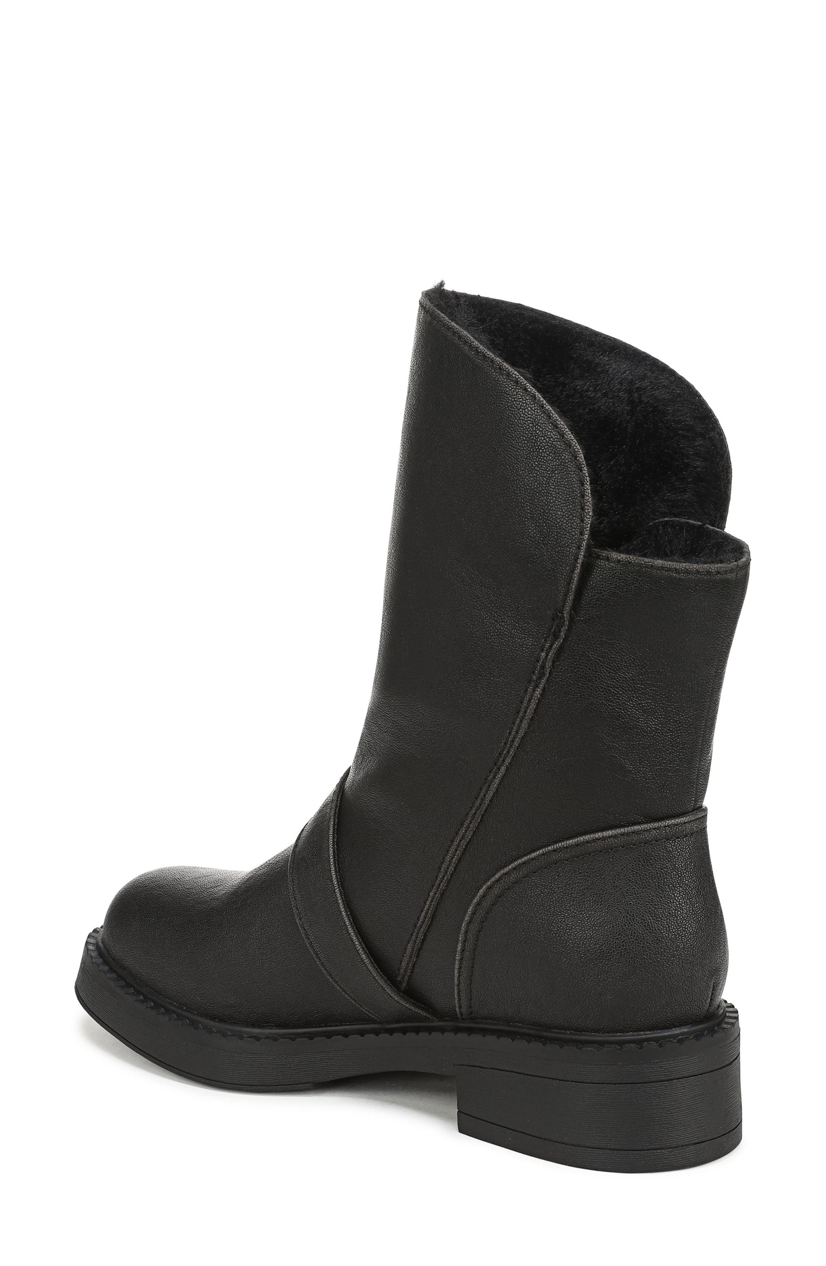 Venice Cozy Faux Fur Lined Boot, Alternate, color, BLACK FAUX LEATHER