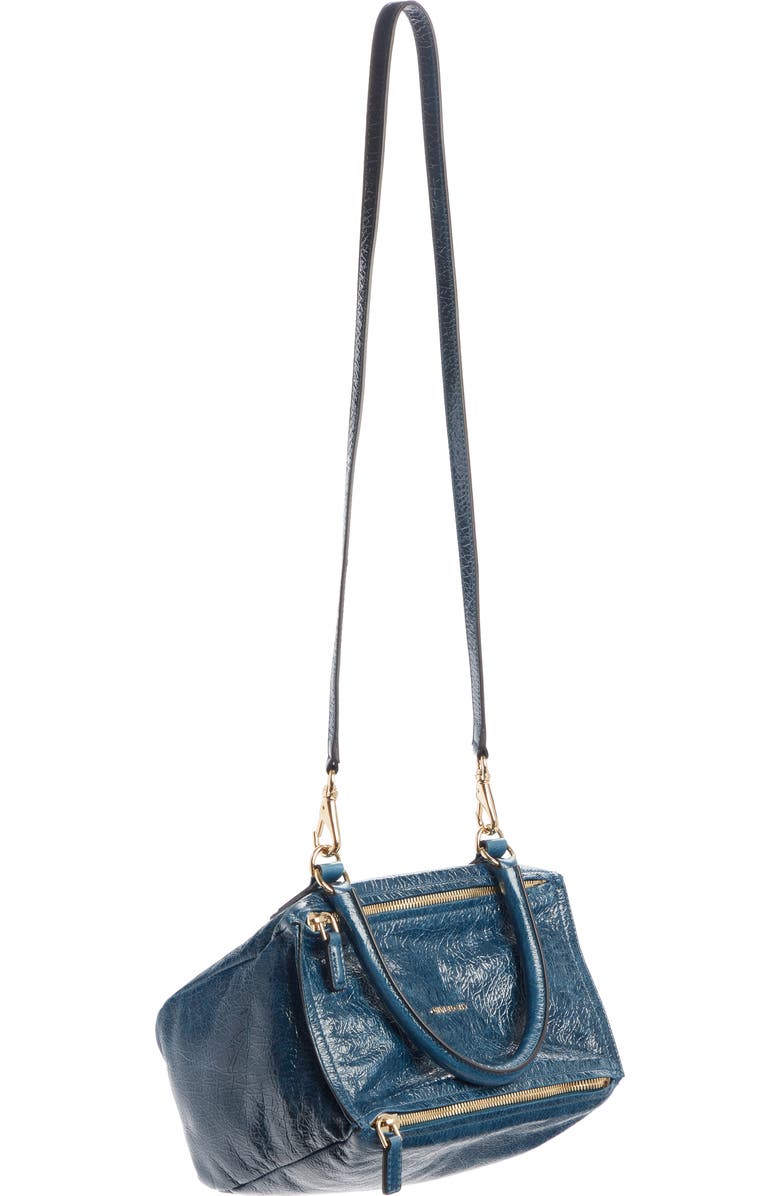 Givenchy Small Pandora Creased Patent Leather Shoulder Bag, Alternate, color,