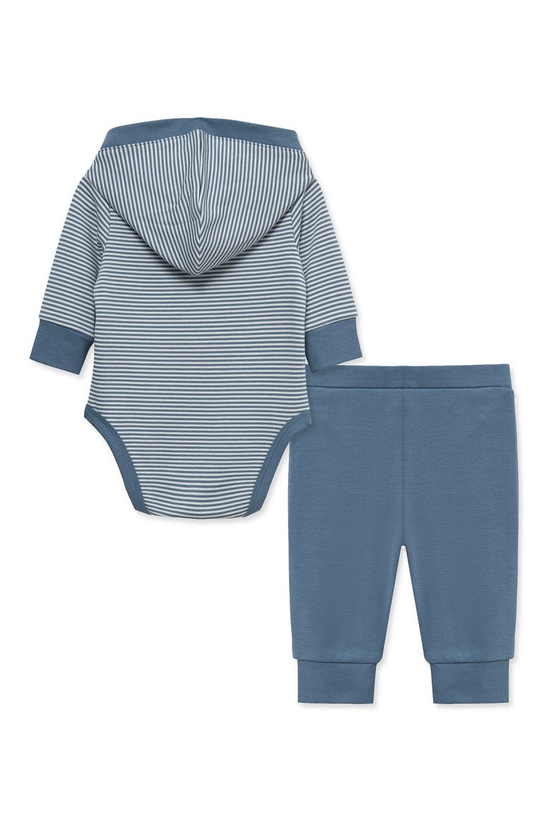 Kids' Hooded Bodysuit & Pants Set, Alternate, color, BLUE