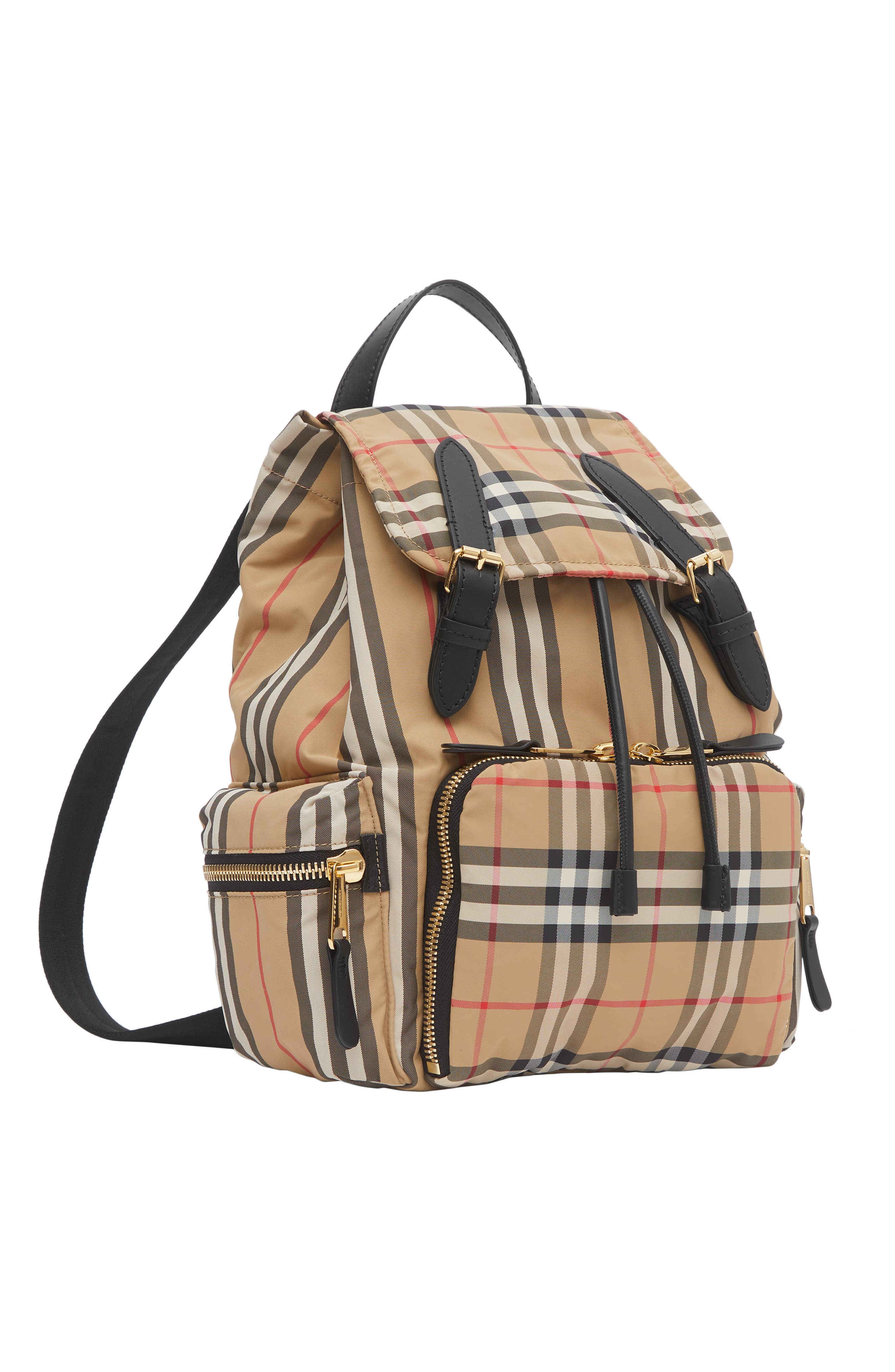 Burberry Medium Rucksack Vintage Check ECONYL<sup>®</sup> Backpack, Alternate, color, 