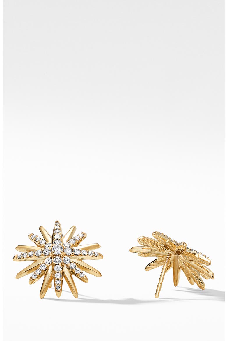 Starbust Stud Earrings, Alternate, color, DIAMOND/ YELLOW GOLD