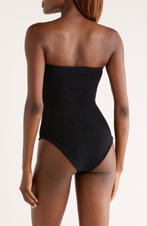 Hunza G Dolly Strapless Seersucker One-piece Swimsuit