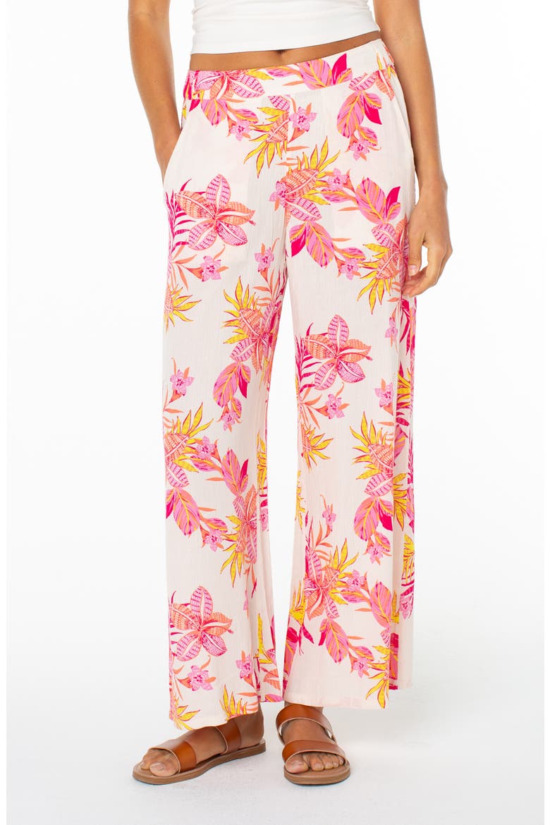 Midnight Avenue Floral Wide Leg Pants, Main, color, DEW