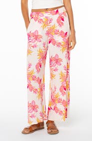 Roxy Midnight Avenue Floral Wide Leg Pants
