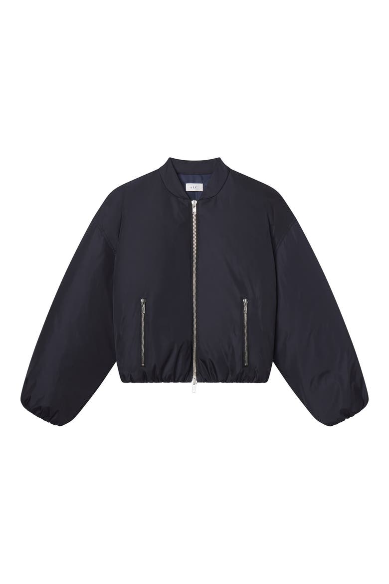 Zane Down Bomber Jacket, Alternate, color, MARITIME NAVY