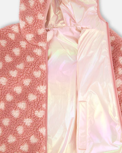 Deux Par Deux Reversible Mid-season Jacket In Pink