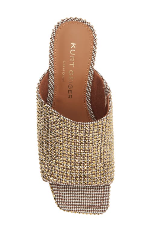 Kurt Geiger London Crystal High Mule In Beige