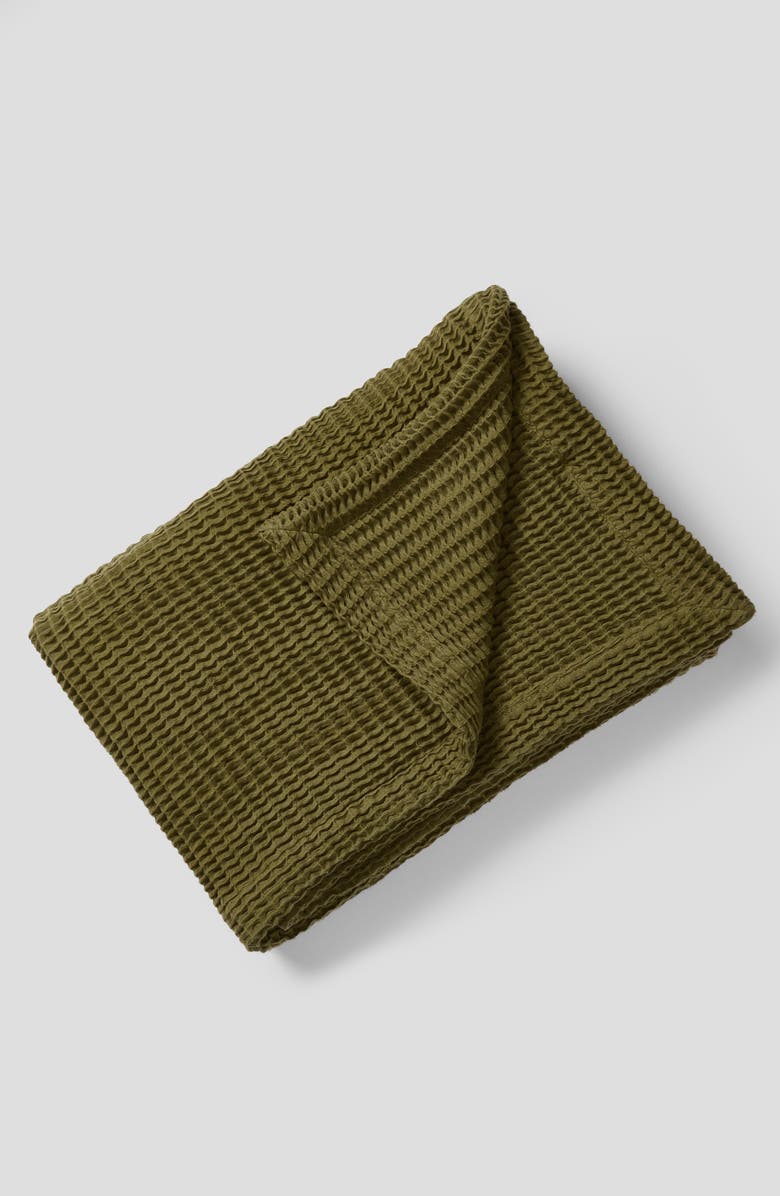 Casper Organic Cotton Waffle Knit Throw Blanket, Alternate, color,