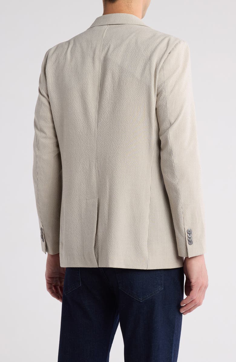 Lucky Brand Stripe Stretch Blazer, Alternate, color, Grey