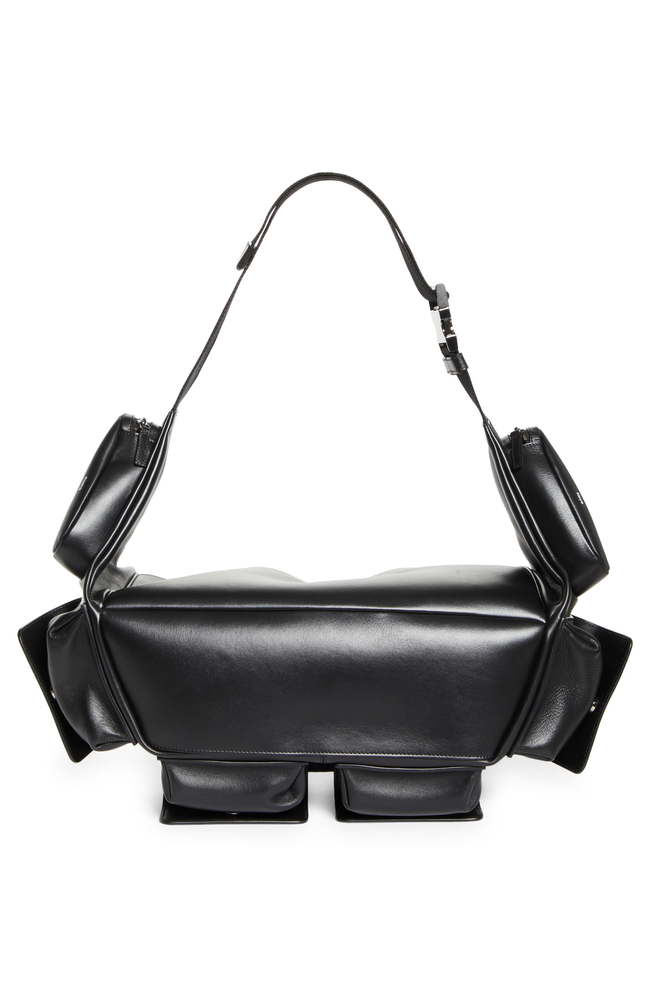 Nostalgic Multi Pocket ATL Leather Belt Bag, Alternate, color, BLACK