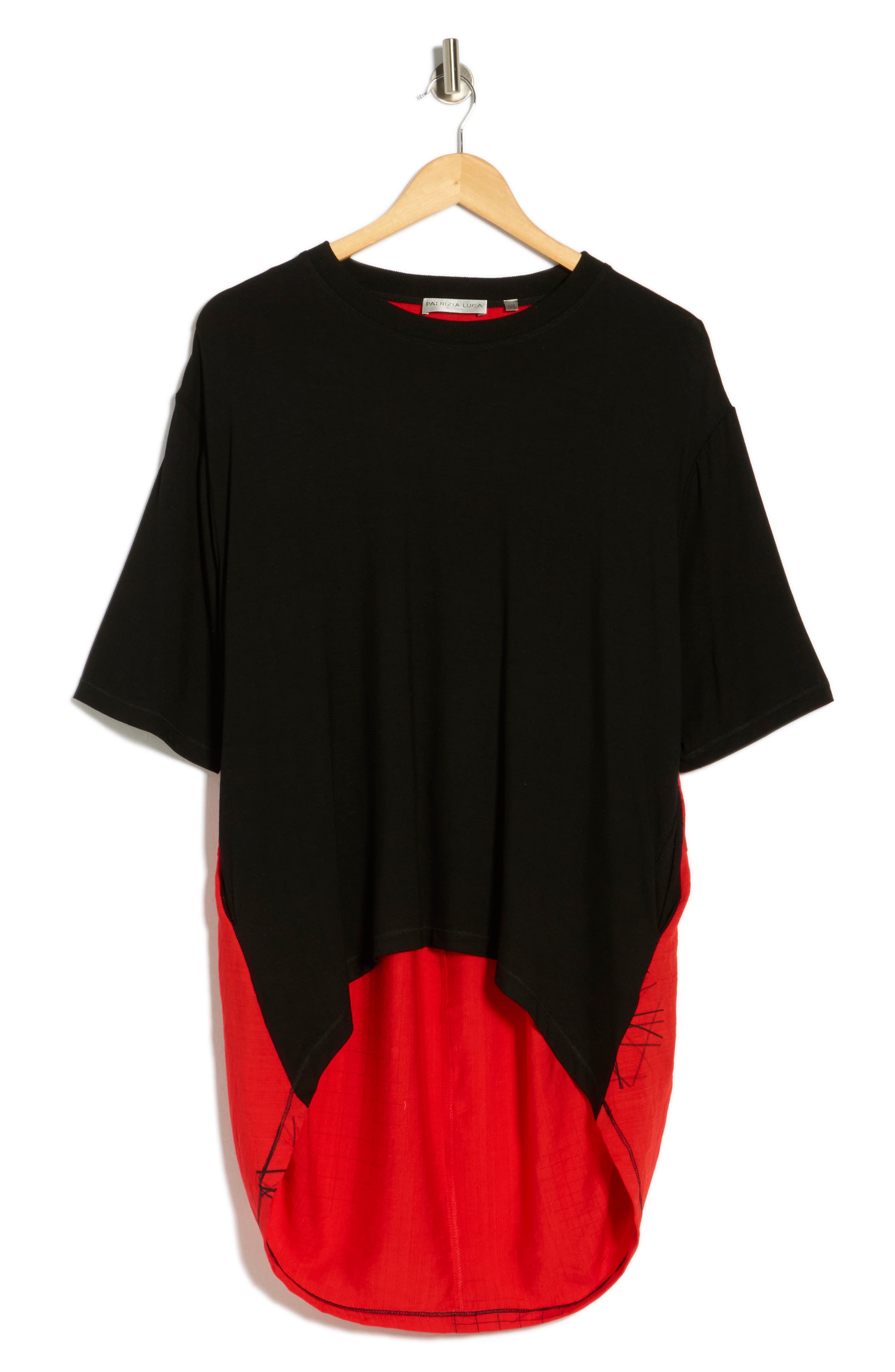 PATRIZIA LUCA Mixed Media High-Low Top