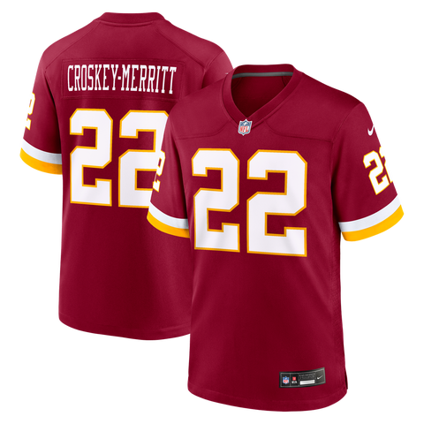 Men's Nike Jacory Croskey-Merritt Burgundy Washington Commanders Game Jersey