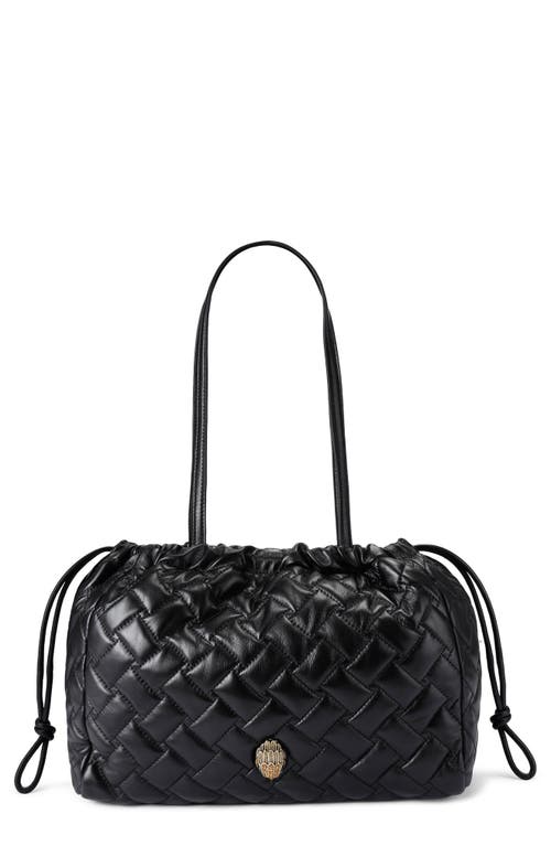 Kurt Geiger London Kensington String Quilted Leather Tote In Black