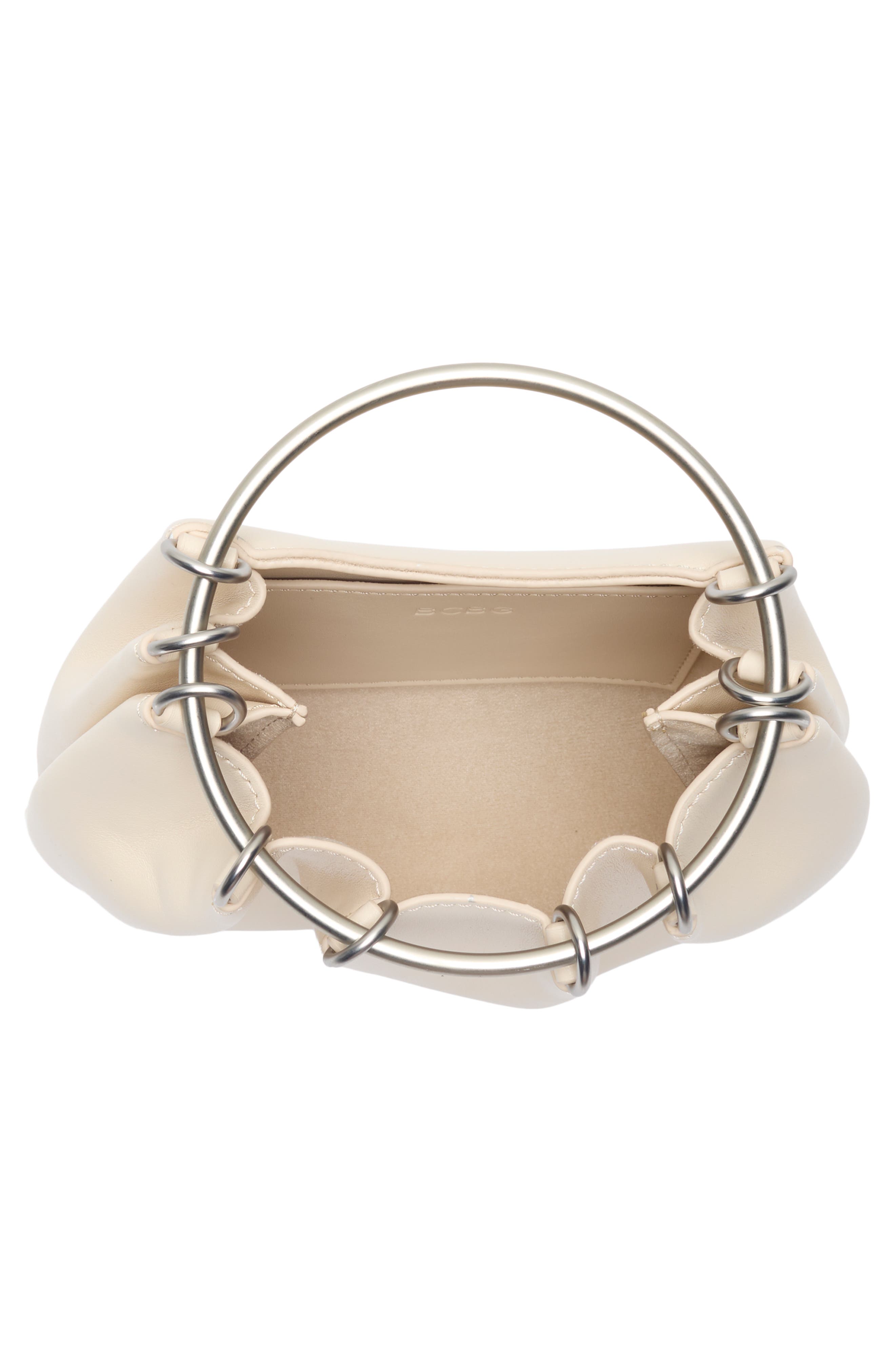 Ring Top Handle Clutch, Alternate, color, IVORY