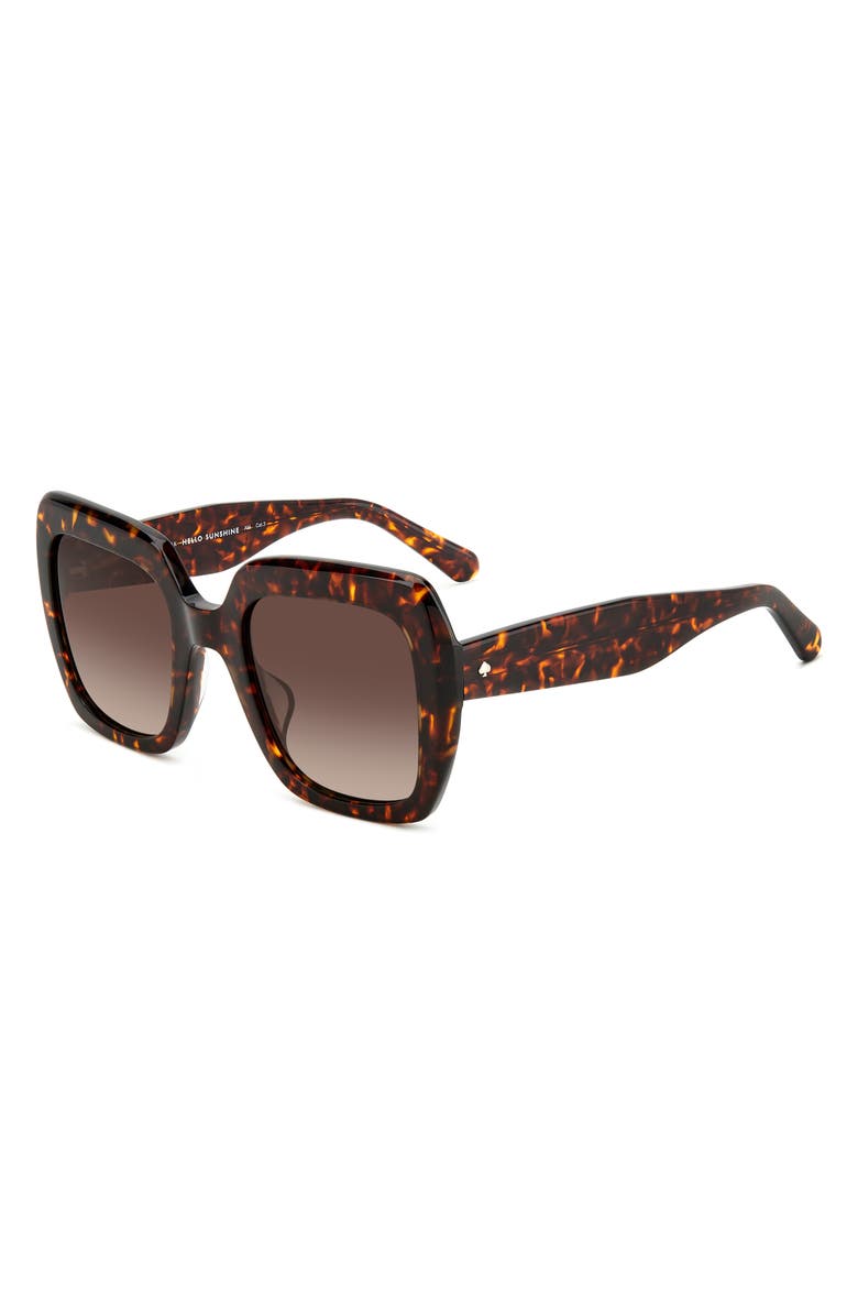 Kate Spade New York naomis 52mm gradient square sunglasses, Alternate, color, Havana/ Brown Gradient