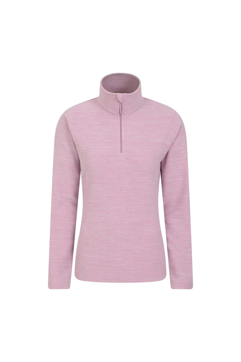 Snowdon Melange Fleece Top, Main, color, Light Pink