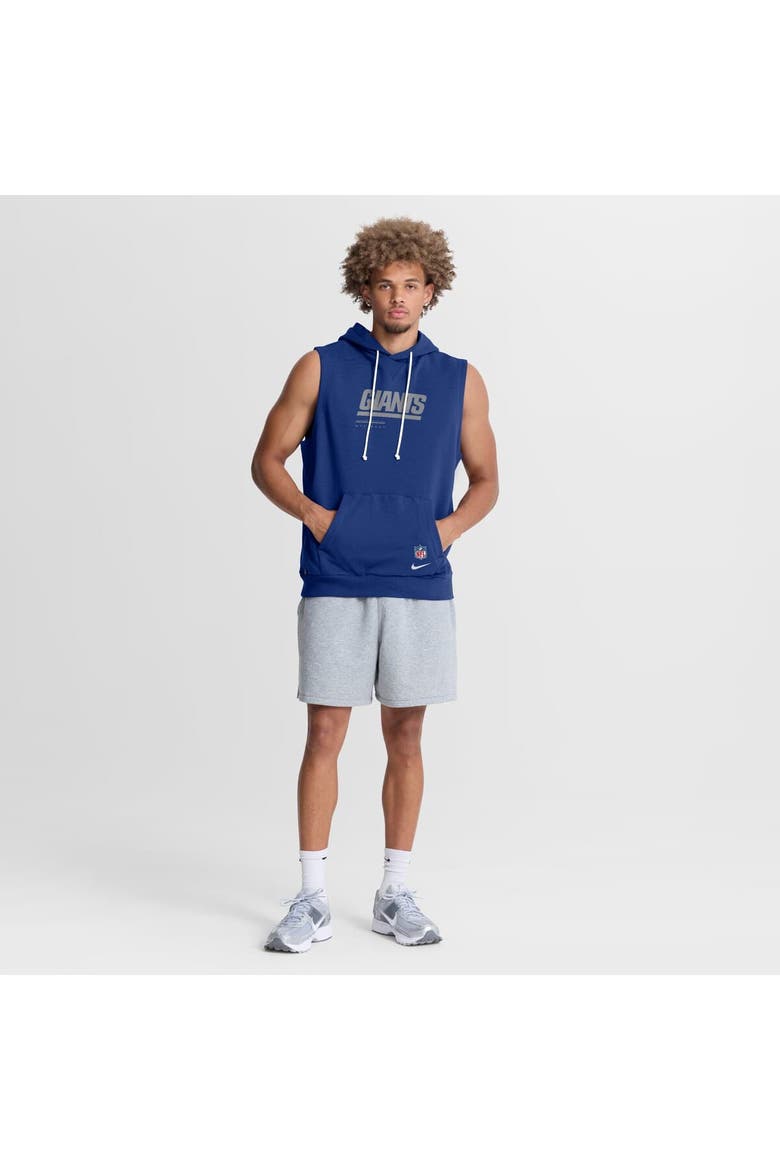 Men's Nike Royal New York Giants Sideline Standard Issue Dri-FIT Sleeveless Hoodie, Alternate, color, Royal