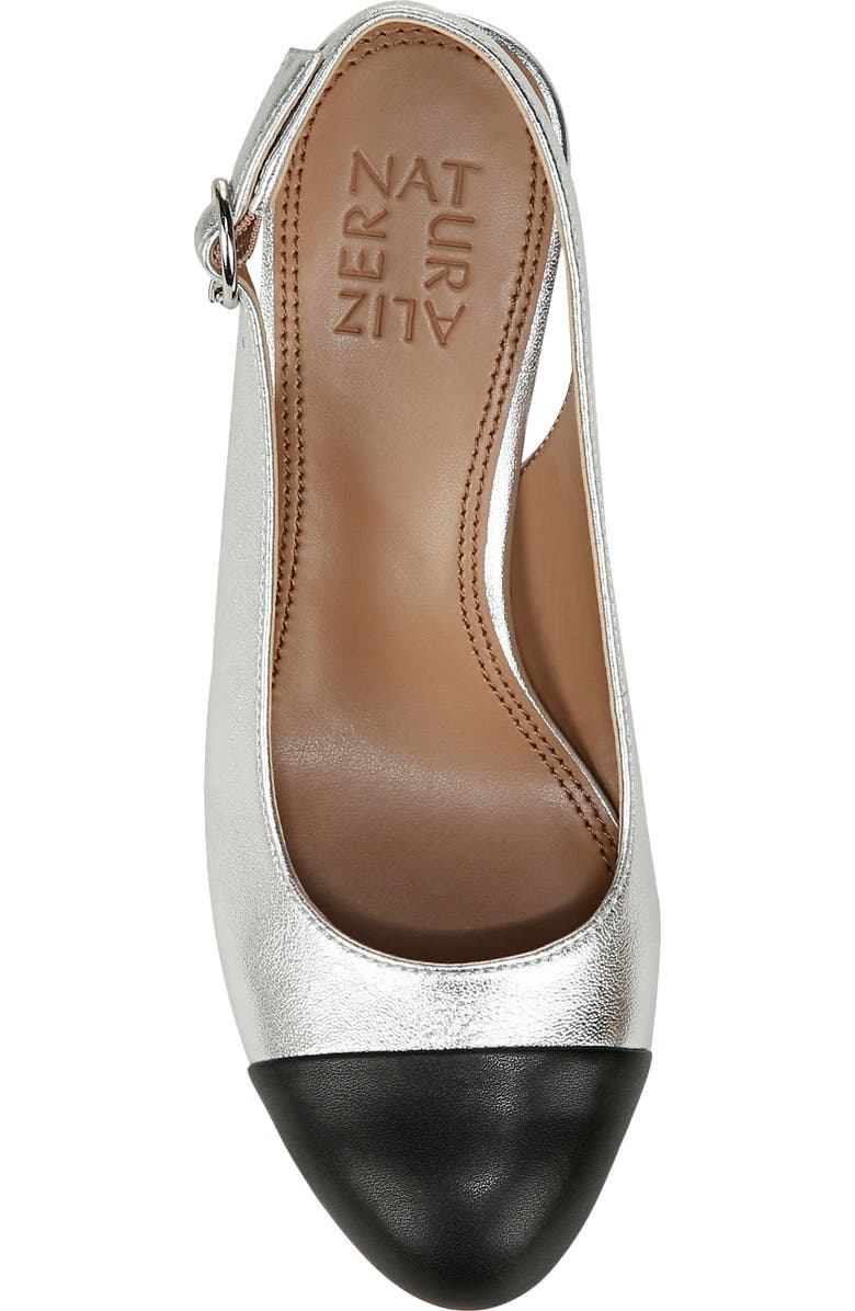 Naturalizer Sophie Slingback Pump, Alternate, color, Silver / Black