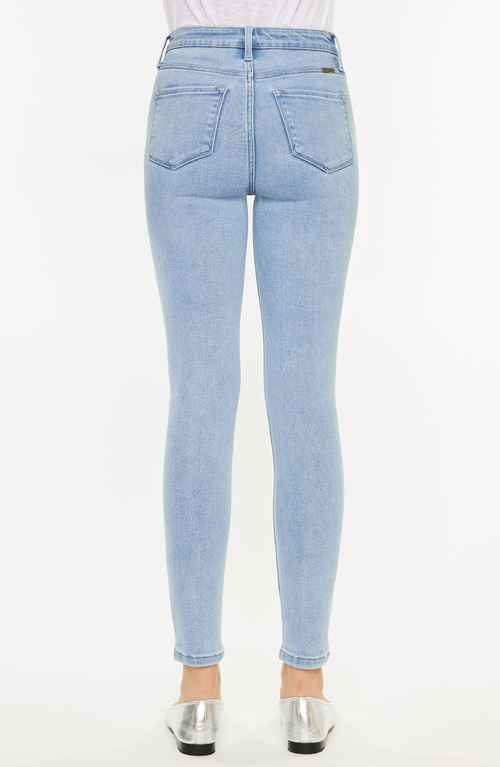 Kancan Bev High Rise Ankle Skinny Jeans In Light Wash