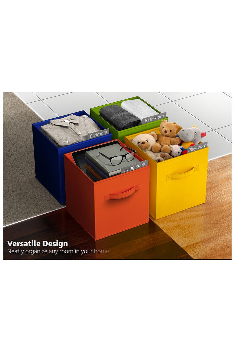 6-Pack Collapsible Storage Cubes, Alternate, color, RAINBOW MULTICOLORED