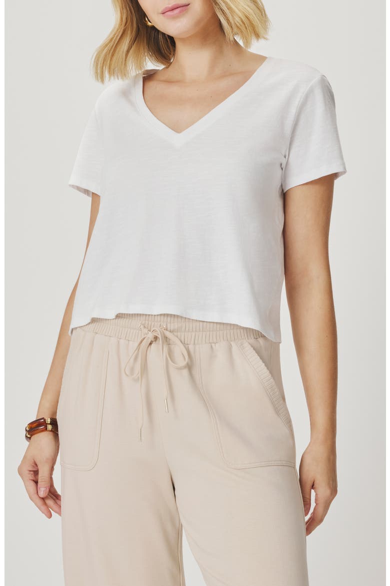 Louisa V-Neck T-Shirt, Main, color, WHITE