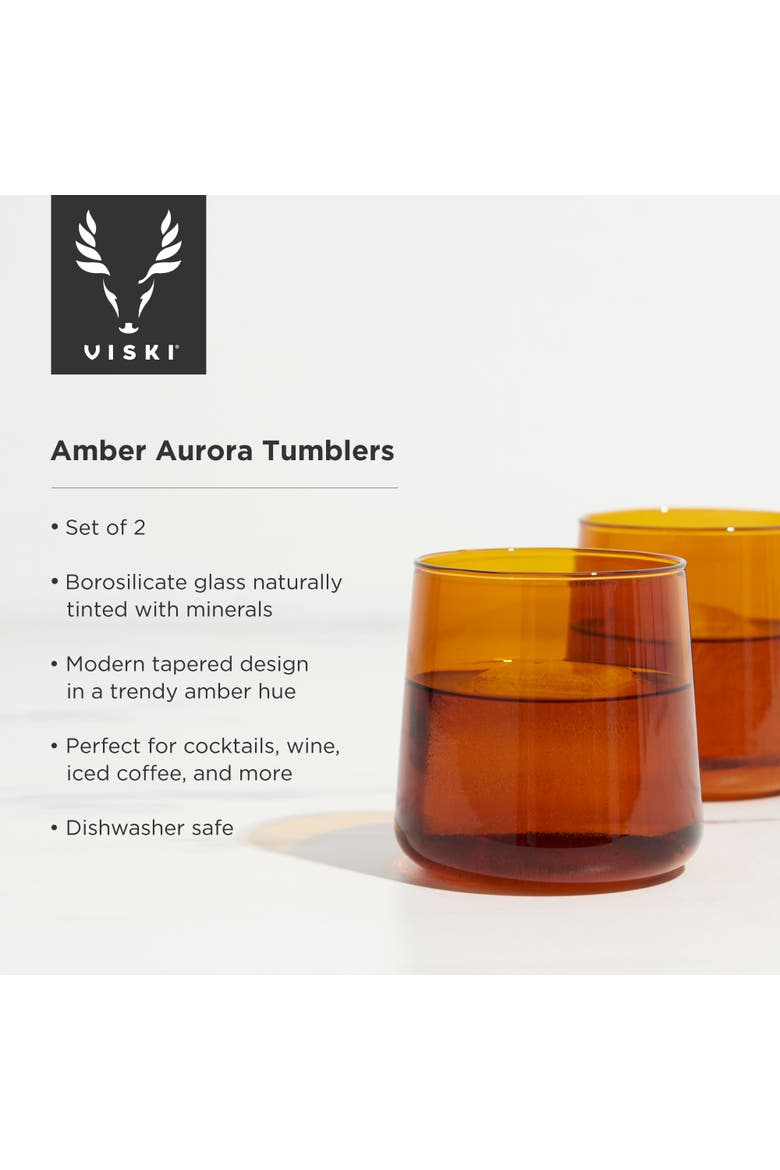 Aurora Cocktail Tumblers, Alternate, color, Orange