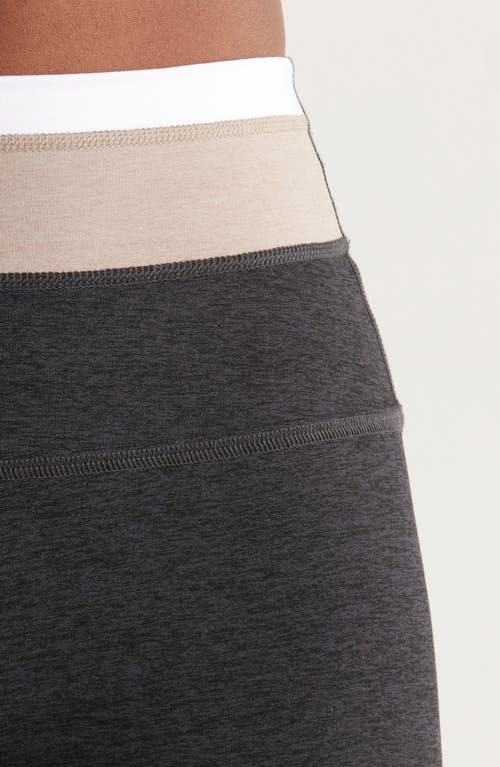 Beyond Yoga Space Dye Horizon Colorblock Ankle Leggings In Gray