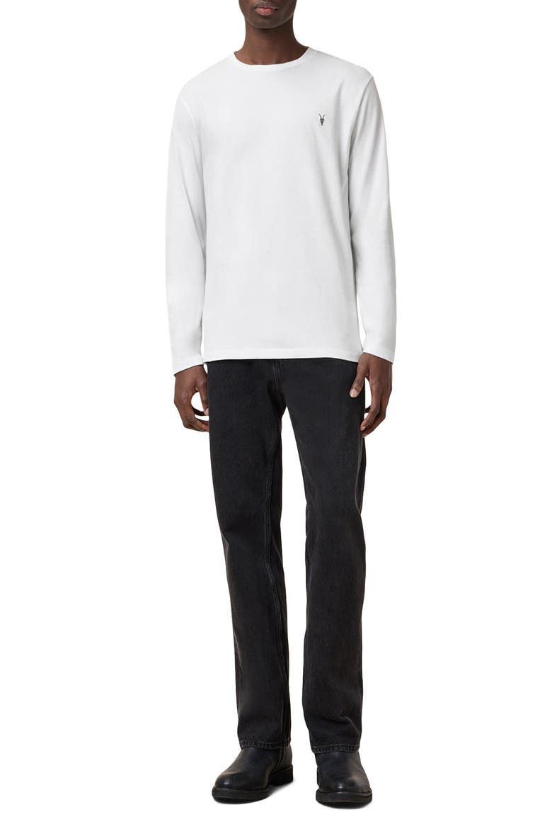 Brace Long Sleeve Cotton T-Shirt, Alternate, color, OPTIC WHITE