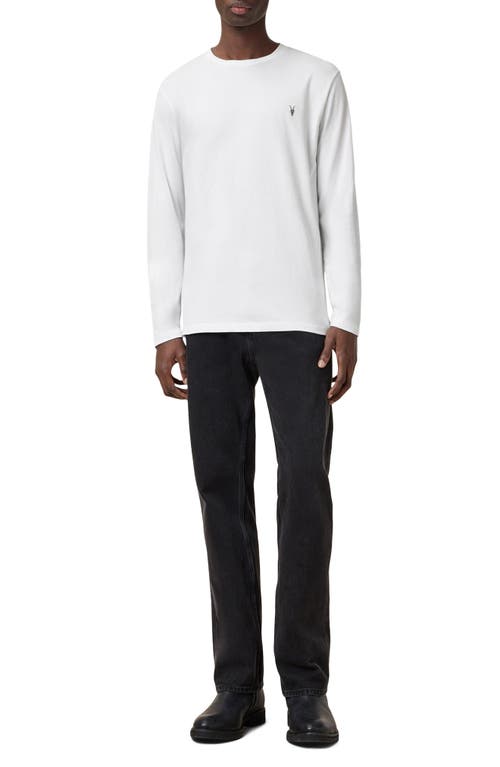 Allsaints Brace Long Sleeve Cotton T-shirt In Optic White