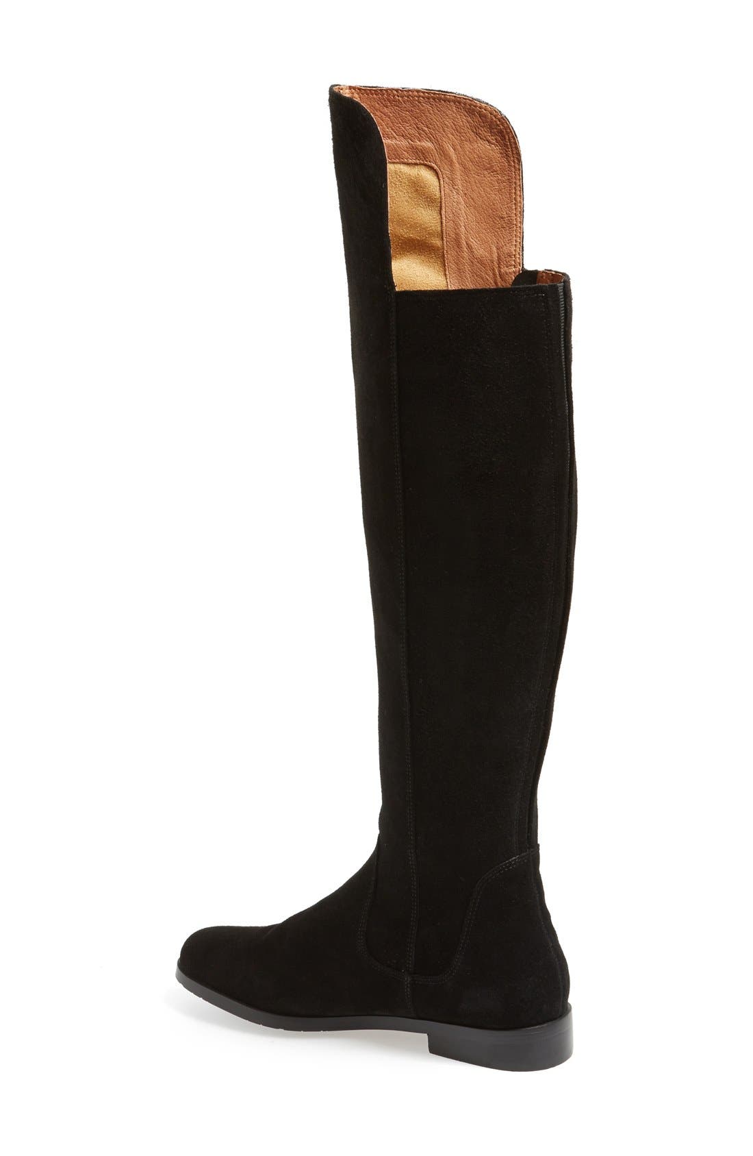 'Montana' Over the Knee Boot, Alternate, color, BLACK