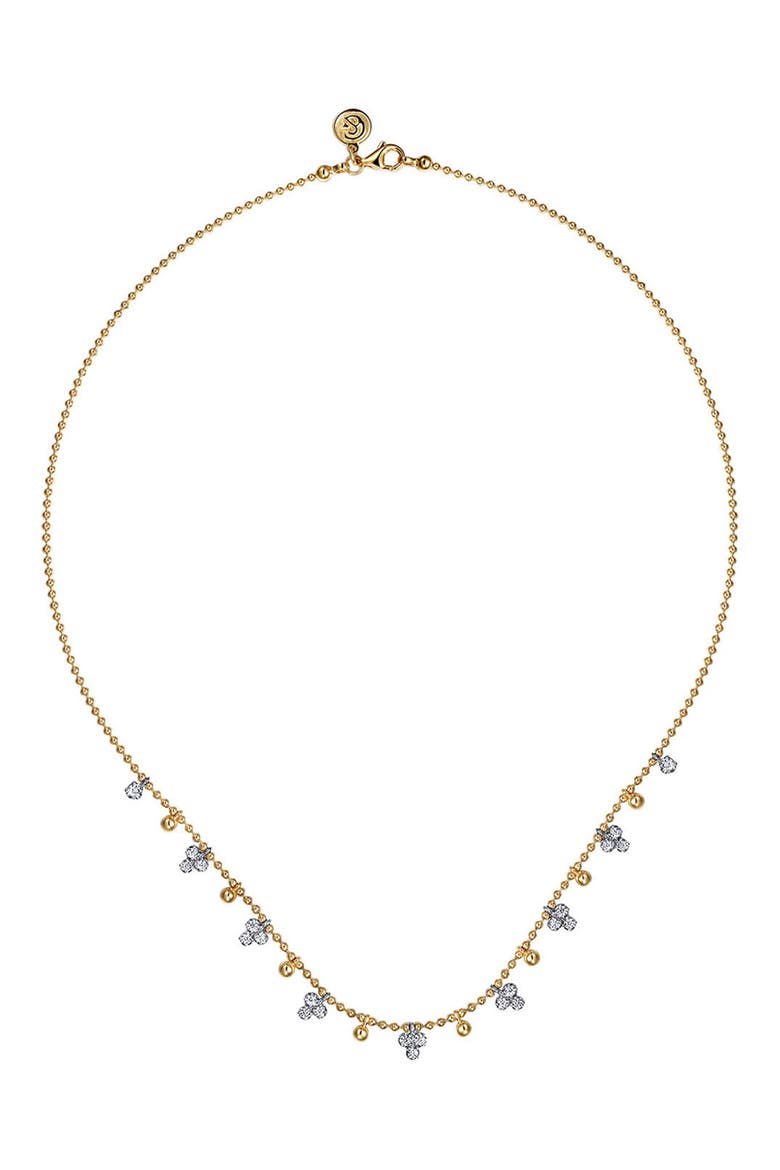 Bujukan Bead & Diamond Droplet Necklace, Alternate, color, TWO TONE