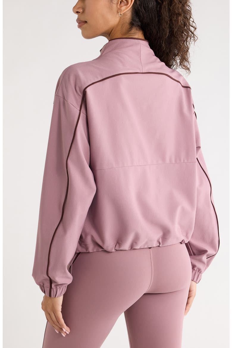 Piped Half Zip Pullover, Alternate, color, PURPLE SHAKE