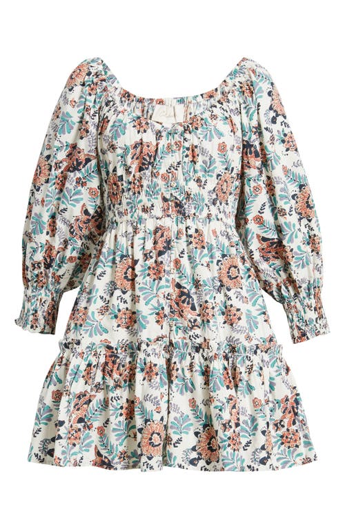 Cleobella Maxine Floral Print Long Sleeve Organic Cotton Minidress In Miramonte Print