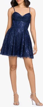 Blondie Nites Sequin & Glitter Minidress