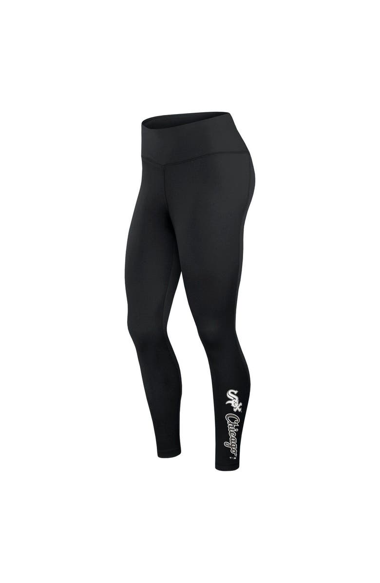 FANATICS Women's Fanatics Branded Black Chicago White Sox Wordmark Stack Leggings, Alternate, color,