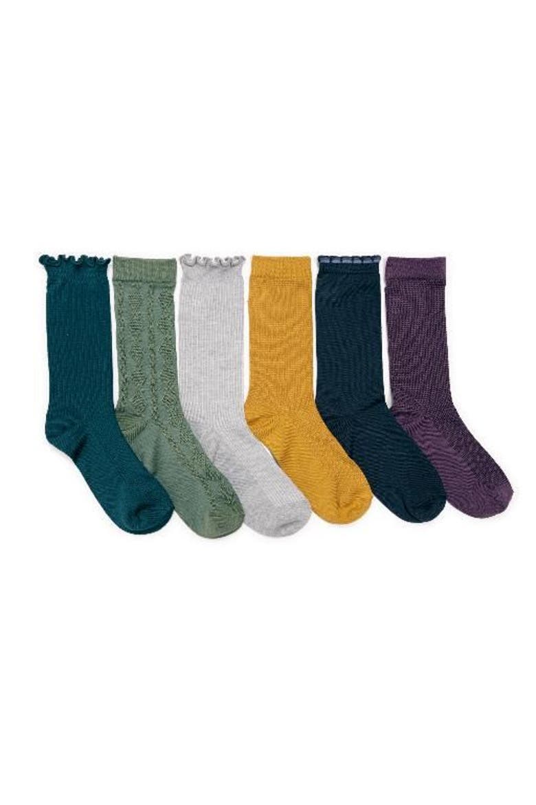 Whisper Soft Crew Socks 6 Pair Pack, Main, color, Cool Multi