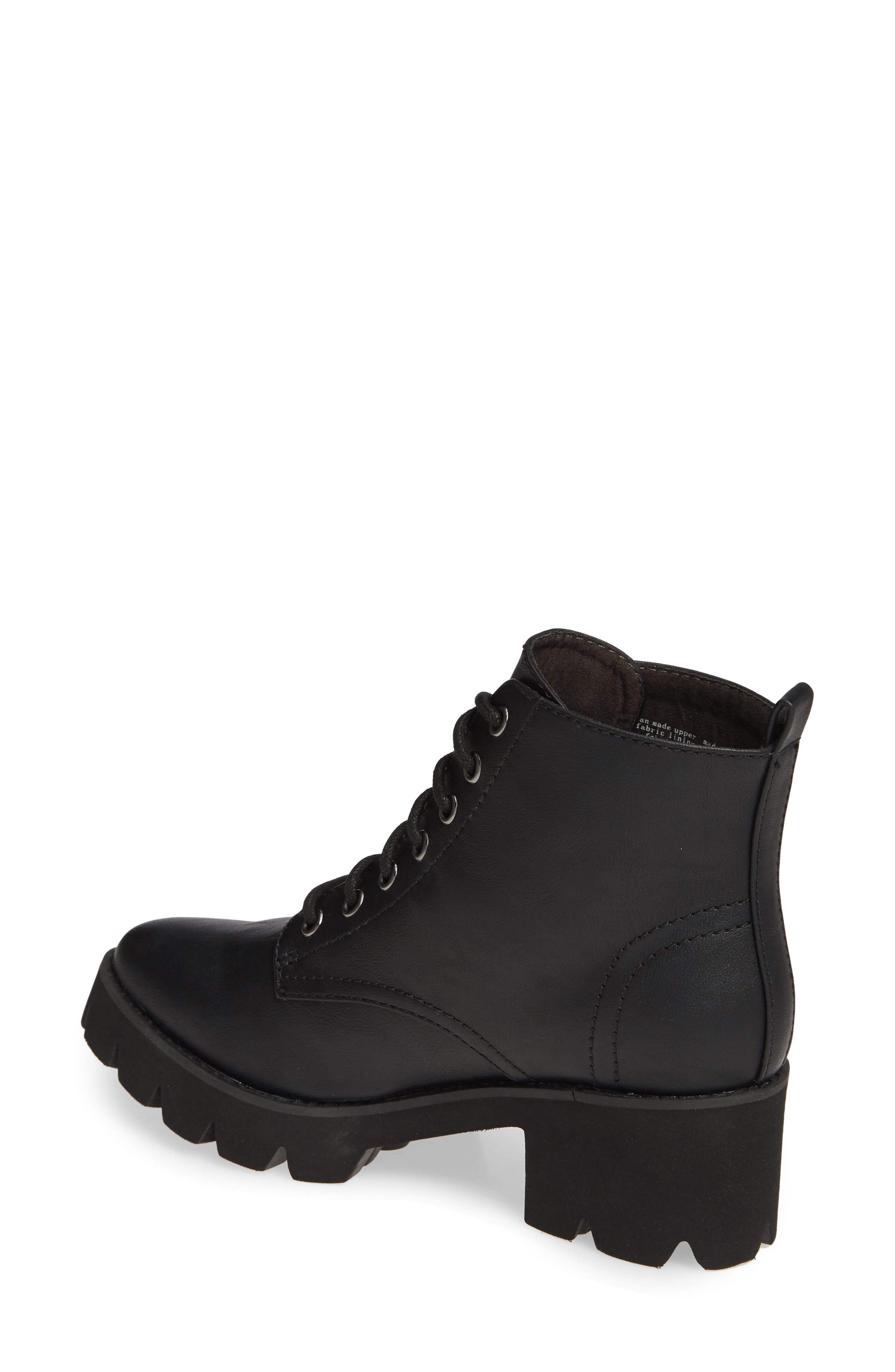 Strength In Numbers Vegan Leather Bootie, Alternate, color, BLACK FAUX LEATHER