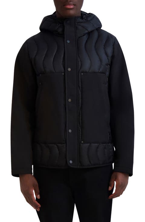 Mixed Media Hoodie Jacket