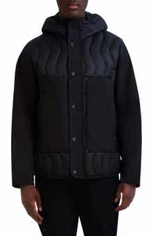 KARL LAGERFELD PARIS Mixed Media Hoodie Jacket