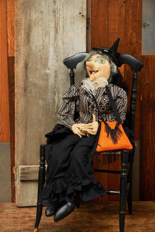 Gallerie Ii Halloween Vahn Witch Large Folk Art Doll Figurine Joe Spencer Gathered Traditions Collec In Black