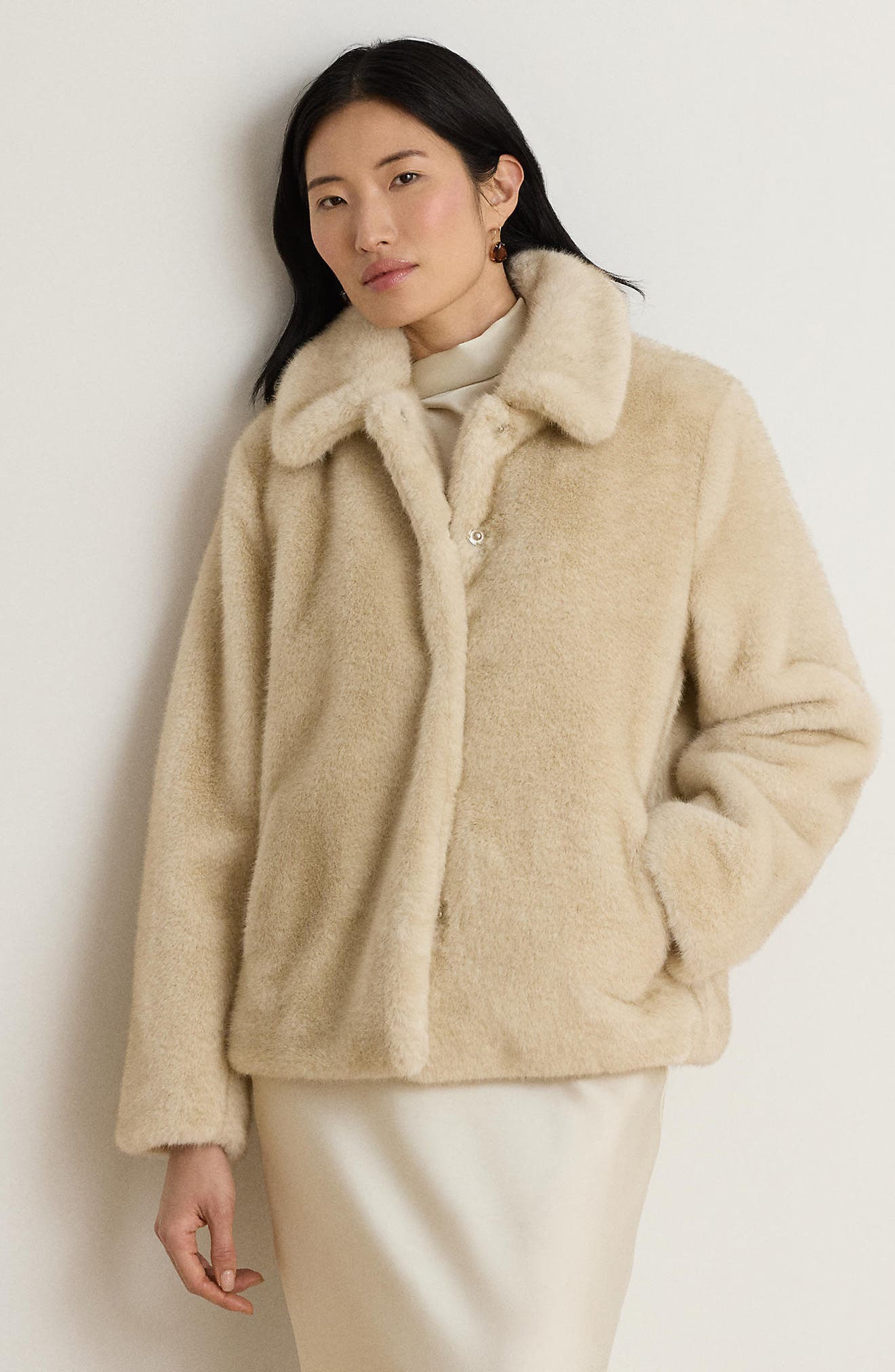 Lauren Ralph Lauren Faux Fur Jacket (Women) | Nordstrom