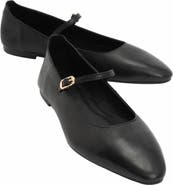 Forever & Always Shoes Lara Leather Mary Jane Flats